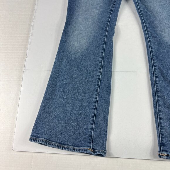 American Eagle Jeans Womens 31x27 Low Rise Kick Boot Cut Blue Faded Denim Tag 8S - Picture 6 of 16